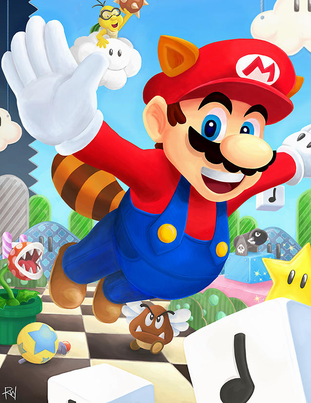 Racoon Mario - Super Mario Bros. 3 by Socanto on DeviantArt
