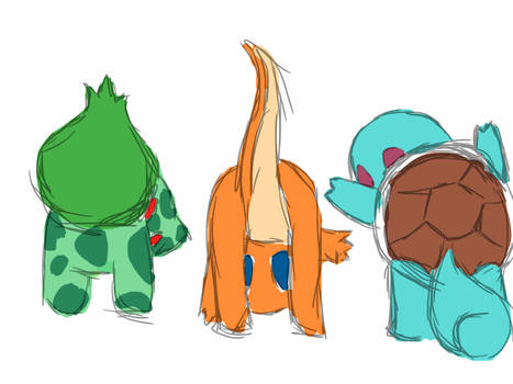 Kanto Starter Butts: A Work In Progress