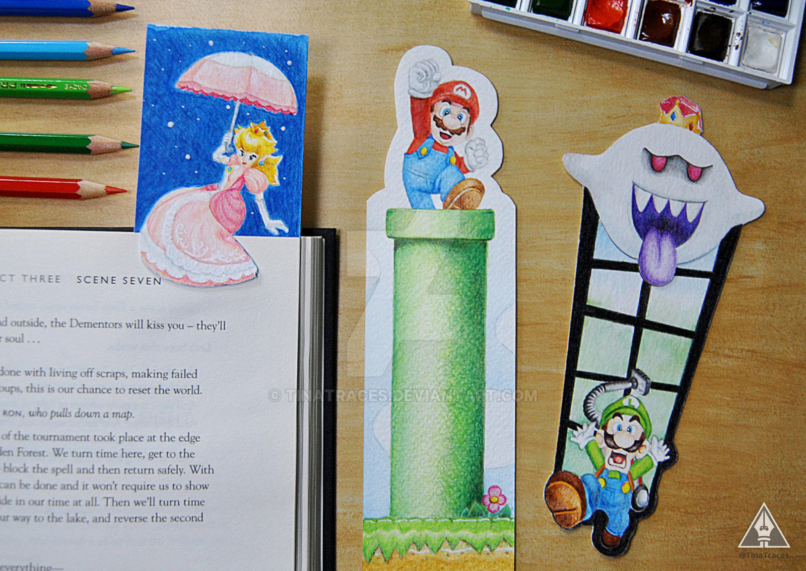 DIY Super Mario Bookmarks by TinaTraces on DeviantArt