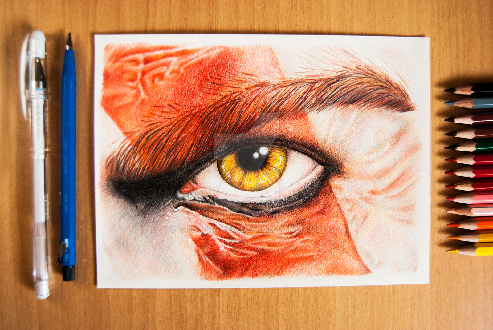 Kratos Eye Pencil Drawing By Tinatraces On Deviantart