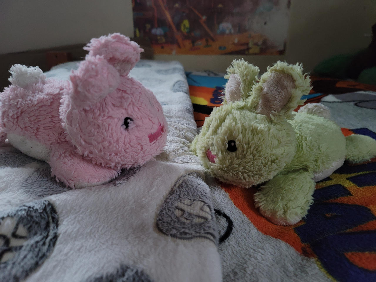 Pink and Green Bunnies by TostyKresth87 on DeviantArt