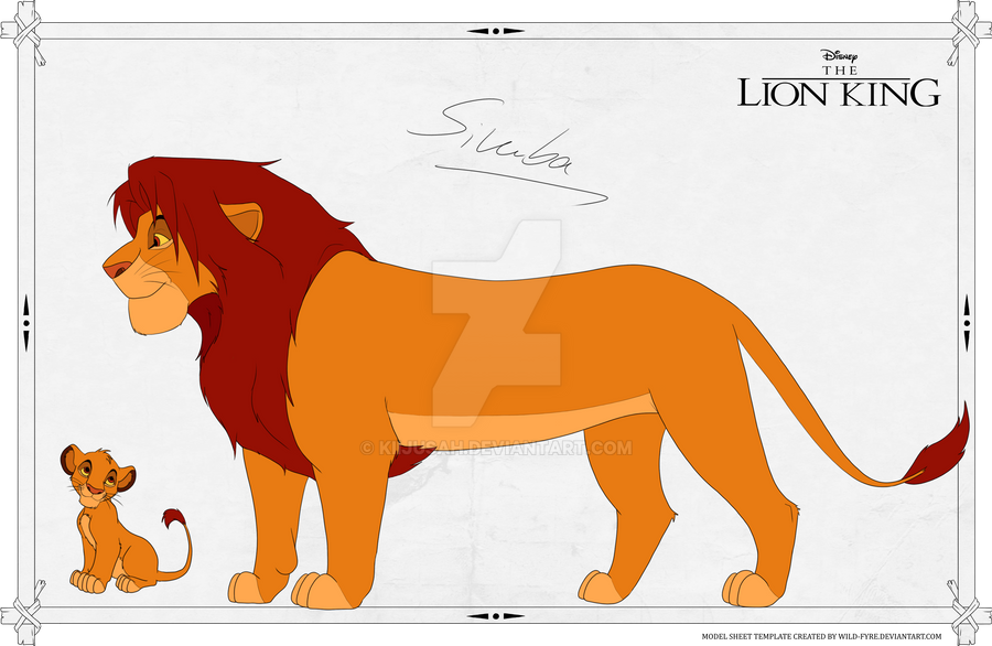 Simba Reference Sheet by Kiijusah on DeviantArt
