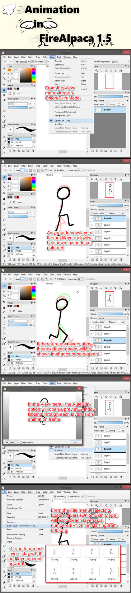 Quick introduction to animation in FireAlpaca 1.5