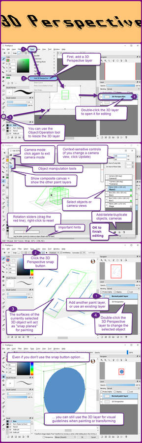 3D Perspective layers in FireAlpaca 1.6