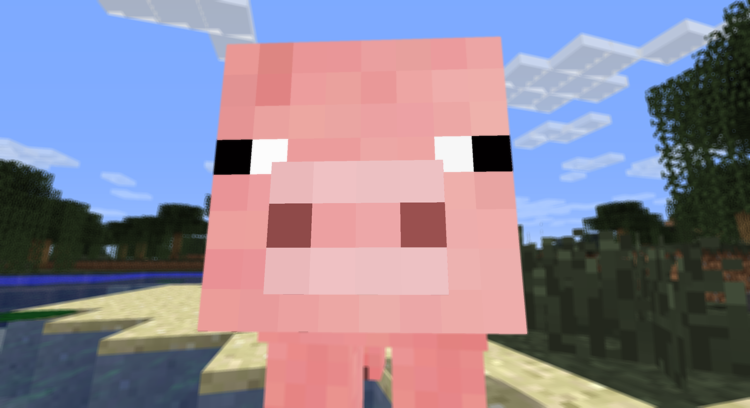 pig face minecraft pixel art