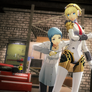 Aigis doing her regular check-up with Fuuka