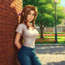S-A + Aerith Fan Art #0009