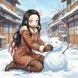 S-A + Nezuko Fan Art #0004