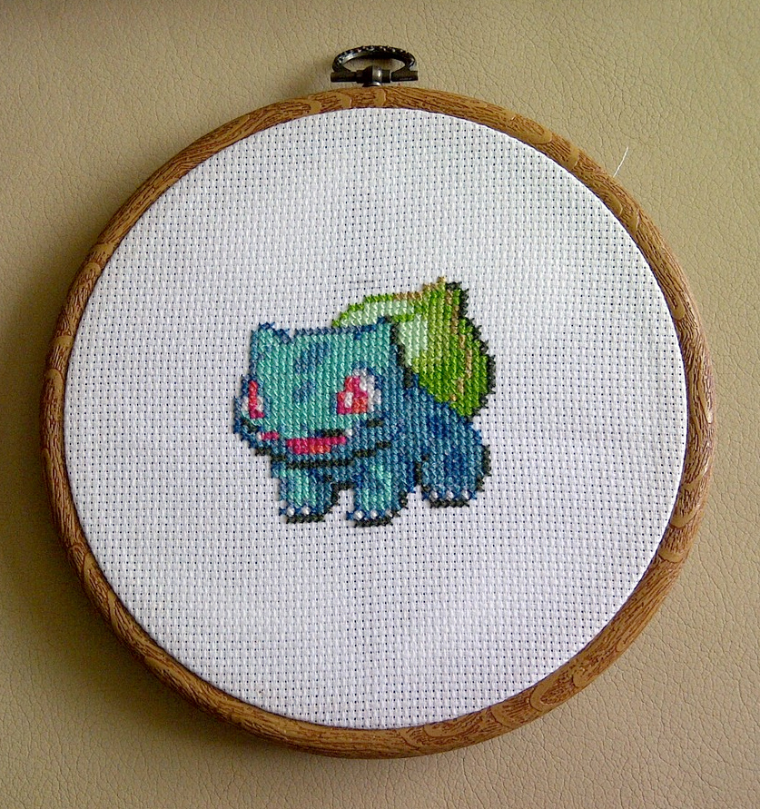 Bulbasaur cross stitch.