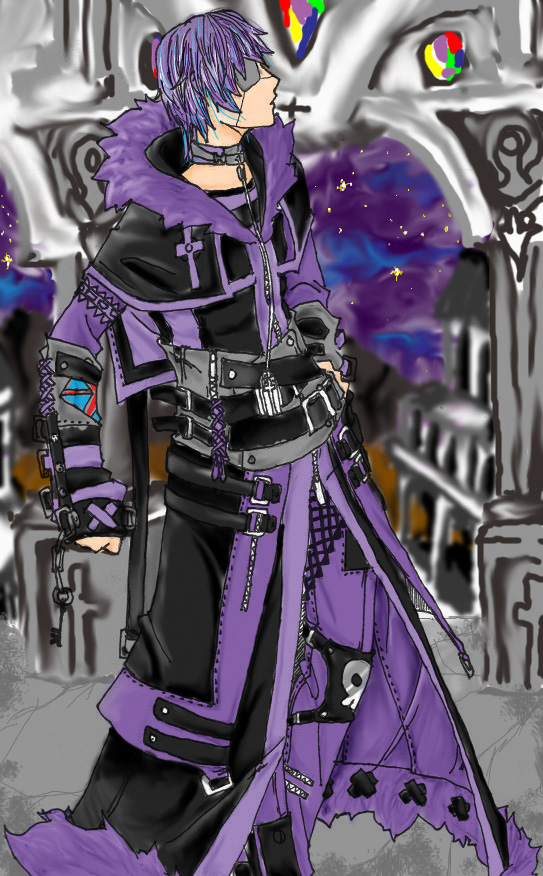 Purple Hair Guy By Girutea On Deviantart