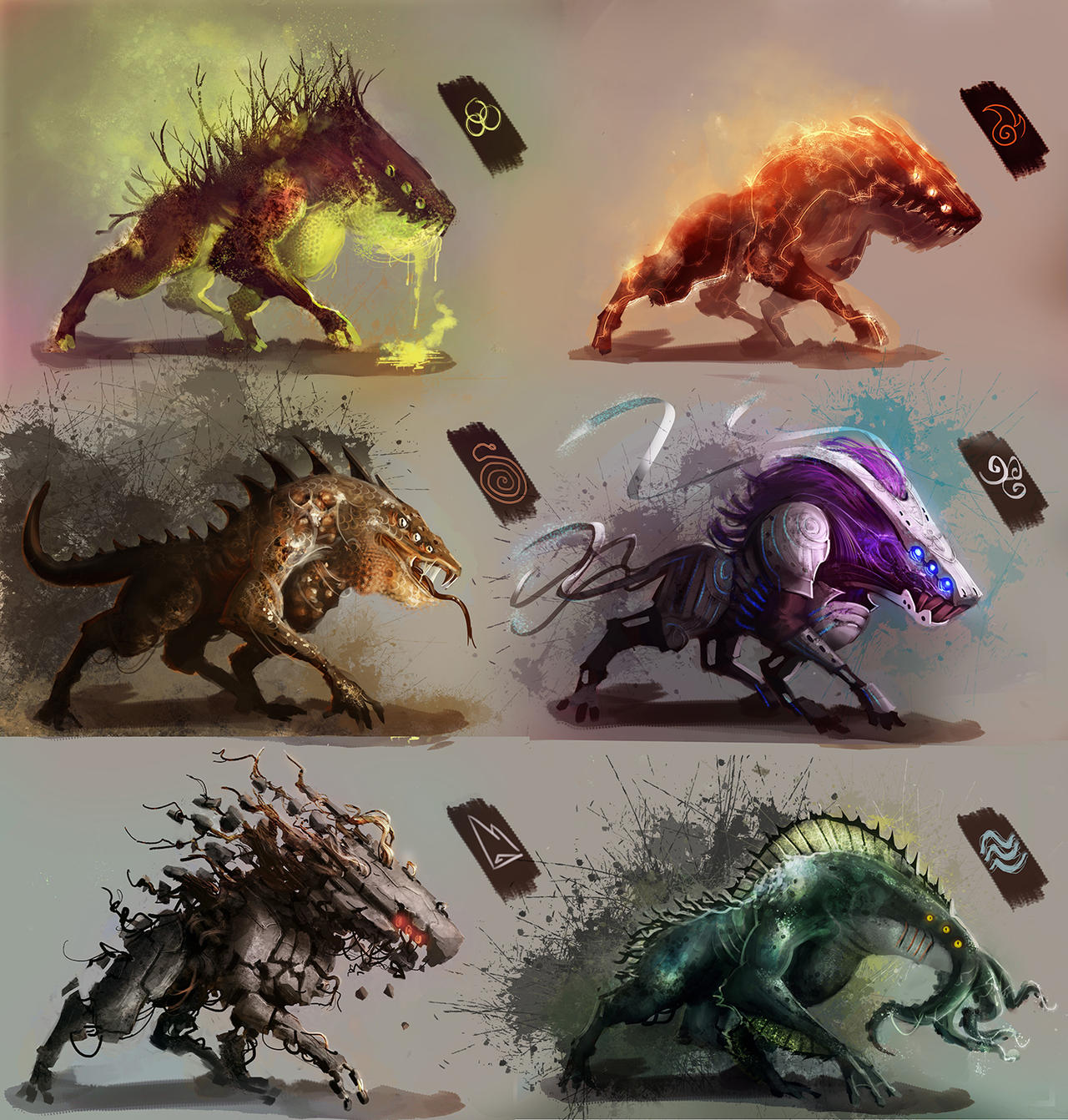 Texture Monster Examples Monster (texture and elements exercice) by VilKo-yote on DeviantArt