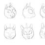 Unicorn head Sketches