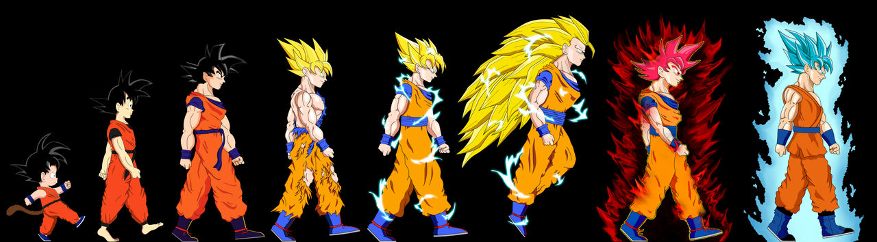 Goku's Evolution - Complete by DFJonesArt on DeviantArt