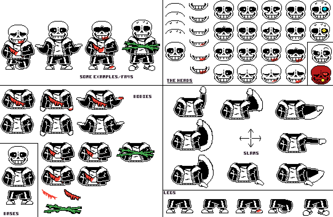 Undertale Sans ReSprite Sheet by Sami32e on DeviantArt