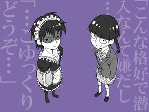 Ritsu from Cross-dress maid cafe and fem-Mob