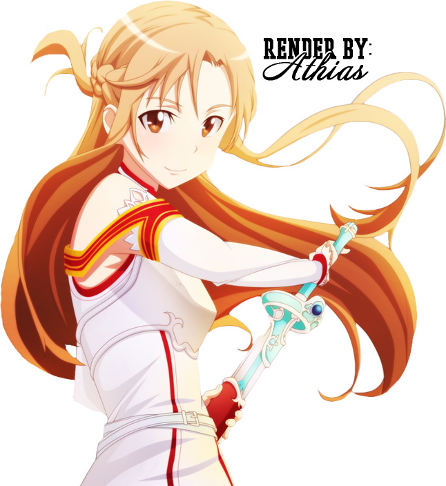 Asuna Yuuki ( Rendered Png ) [4072*5932] by sappaul on DeviantArt