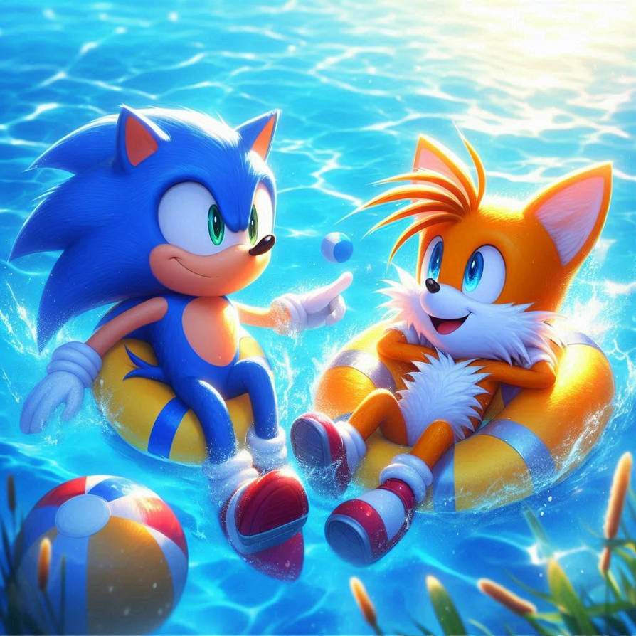 Tails Pool sonic and tails in pool. by josiahmach1 on DeviantArt