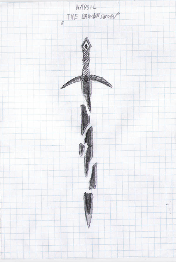 Narsil, the broken sword by Blackwolffpl on DeviantArt