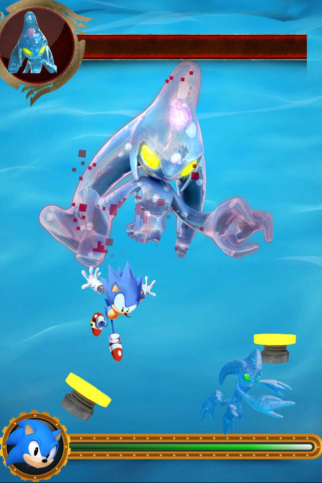 Classic Sonic using the springs inside Chaos by Darthwilliusx on DeviantArt