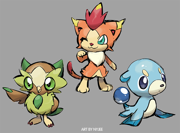 fake sun moon starter by nyjee on deviantart fake pokemon designs