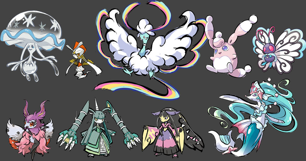 some fake mega and fusions by Nyjee