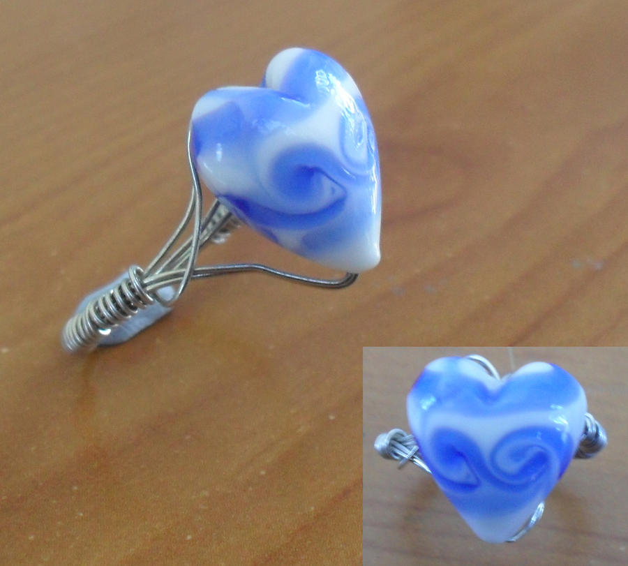 blue heart ring