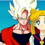 Goku SSJ And Usagi