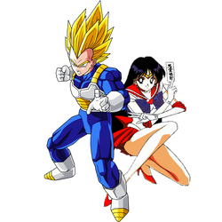 Vegeta SSJ X Sailor Mars