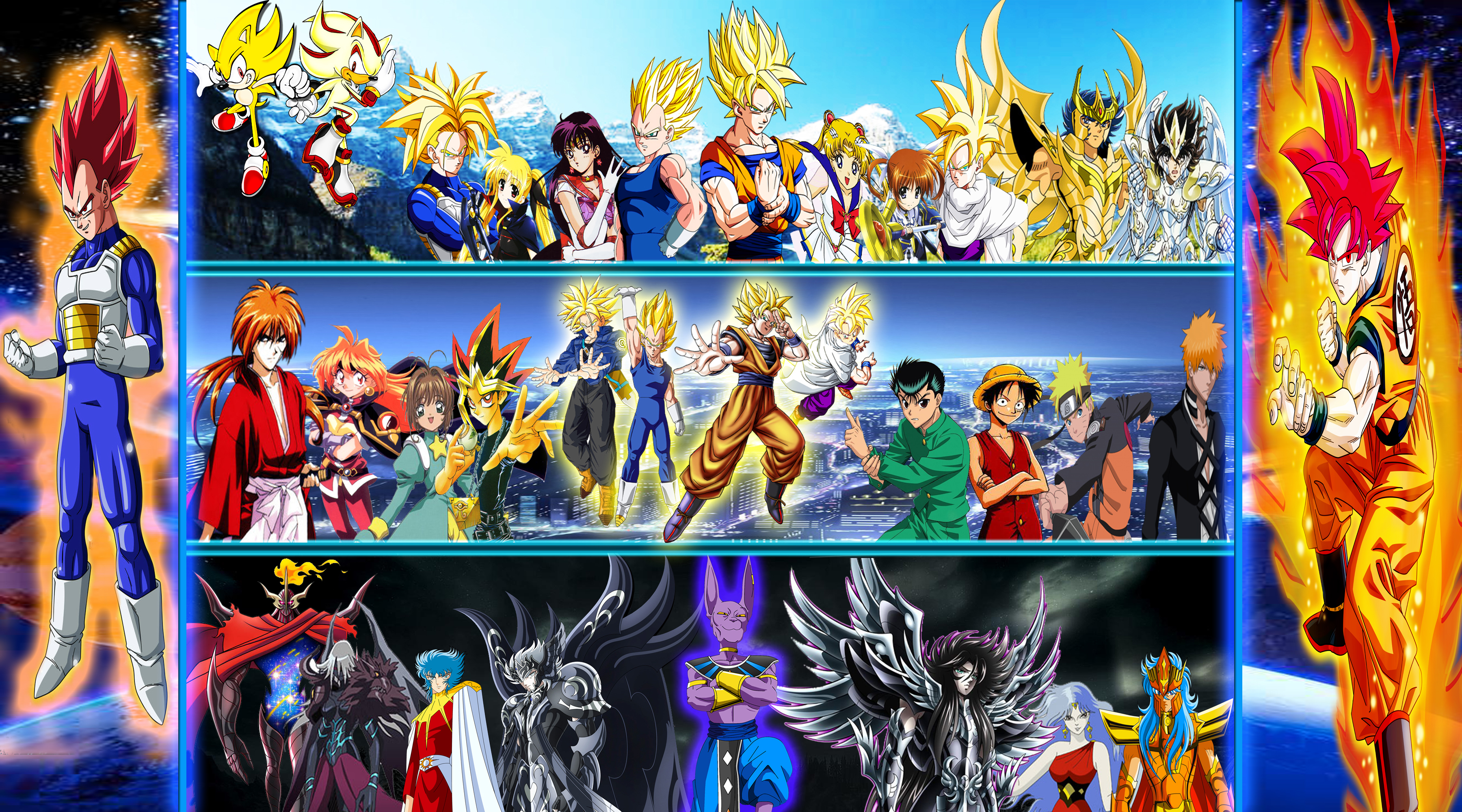 Heroi X  Yu Yu Hakusho, Saint Seiya, Dragon Ball Z, Naruto, Star