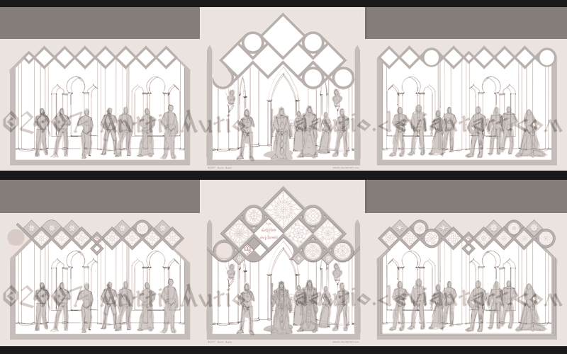 WIP: LORDS of NOLDOR triptych by aautio