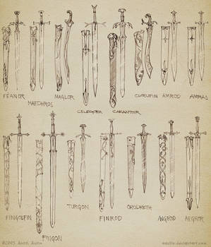 Sketch: Noldorin swords