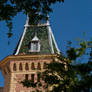 Tower framed with trees