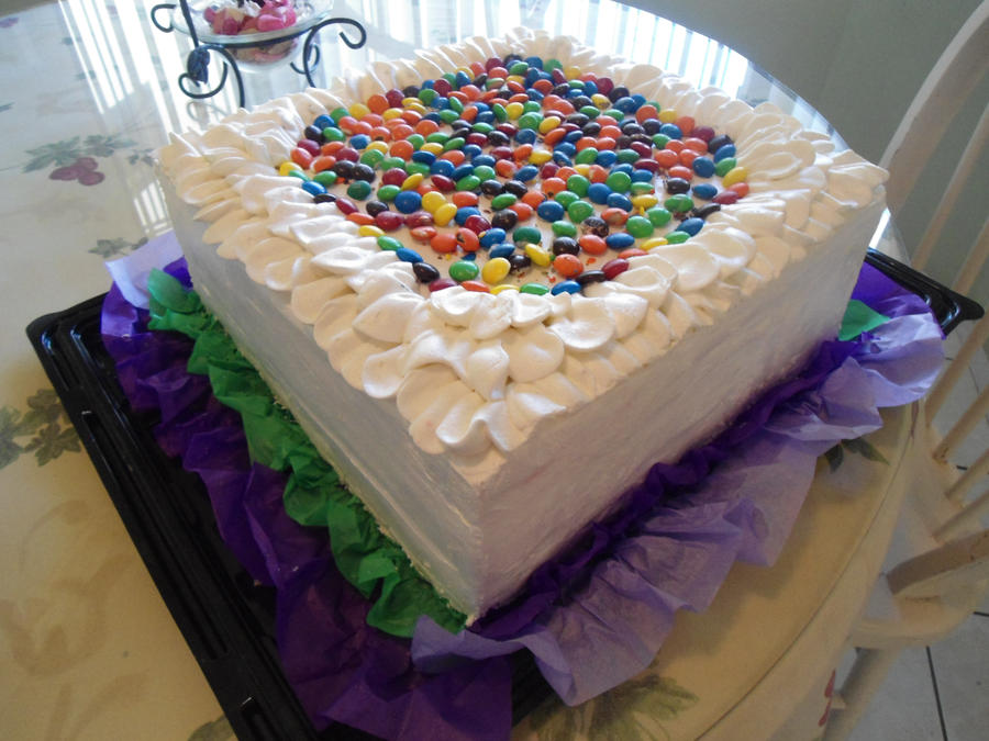 Square Rainbow Cake