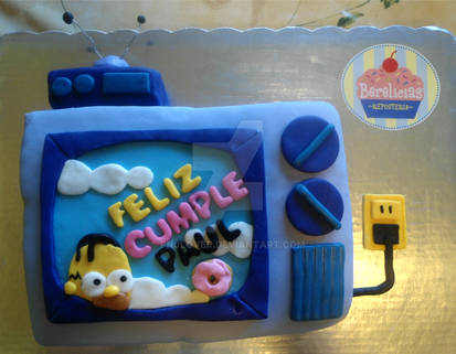 The Simpsons TV Cake