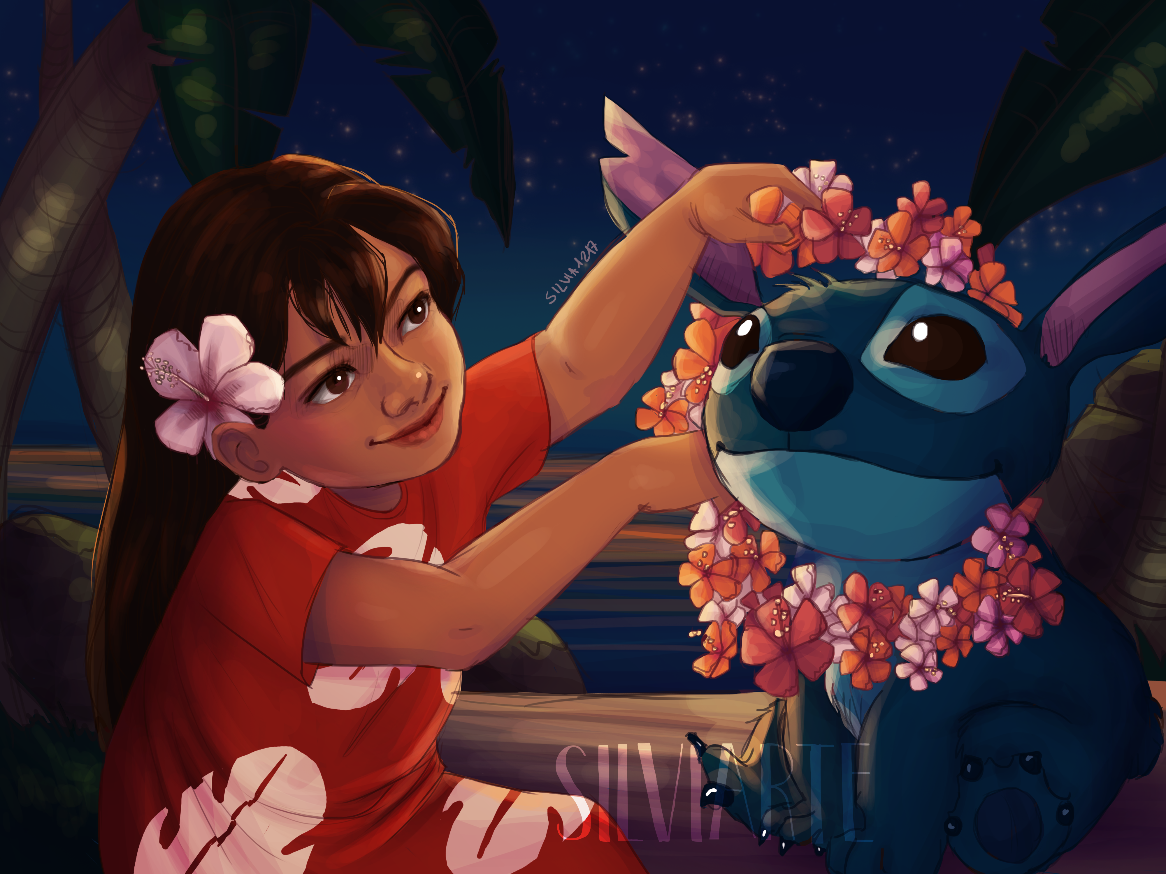 Lilo and Stitch fanart #1 by Silviarte by silviarts