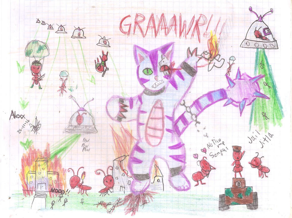 Catzilla Color Page Catzilla by VictoriaDHIS on DeviantArt