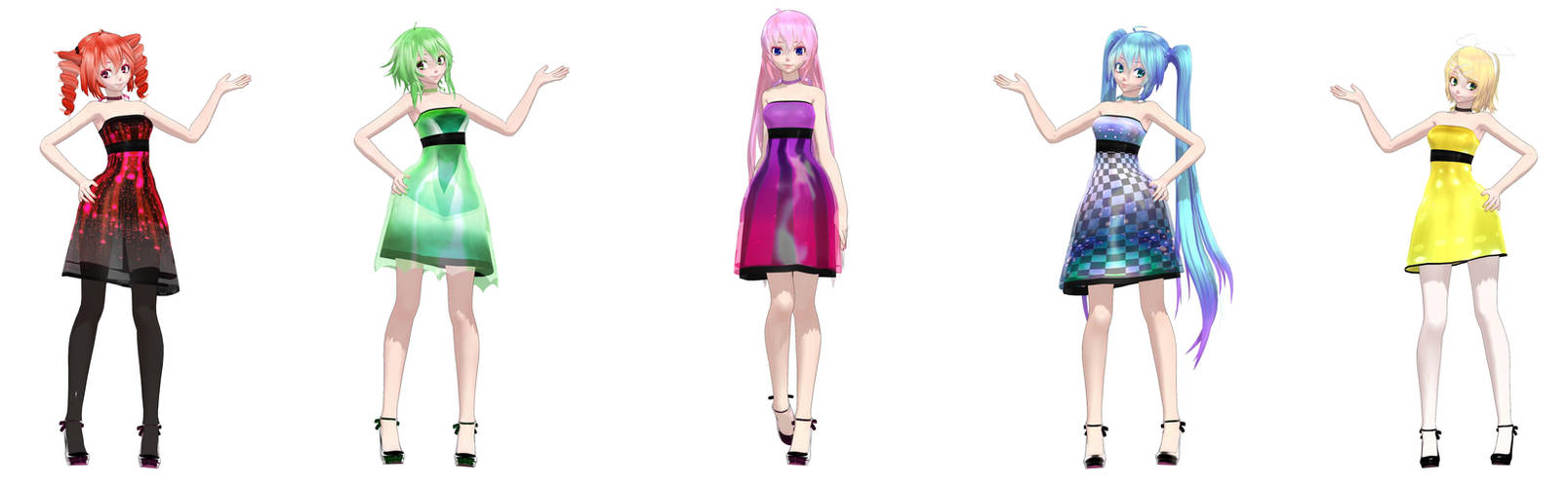 Tda Models TDA models Teto Gumi Luka Miku Rin by Kowaii-Kaorry on DeviantArt