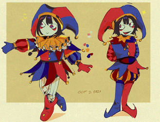 Pomni in more jester outfits