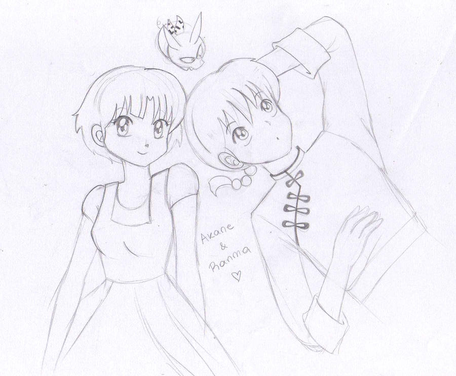 Akane Drawing Ranma Akane and Ranma by ZuoraM on DeviantArt