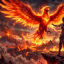 Mage Facing The Fire Phoenix