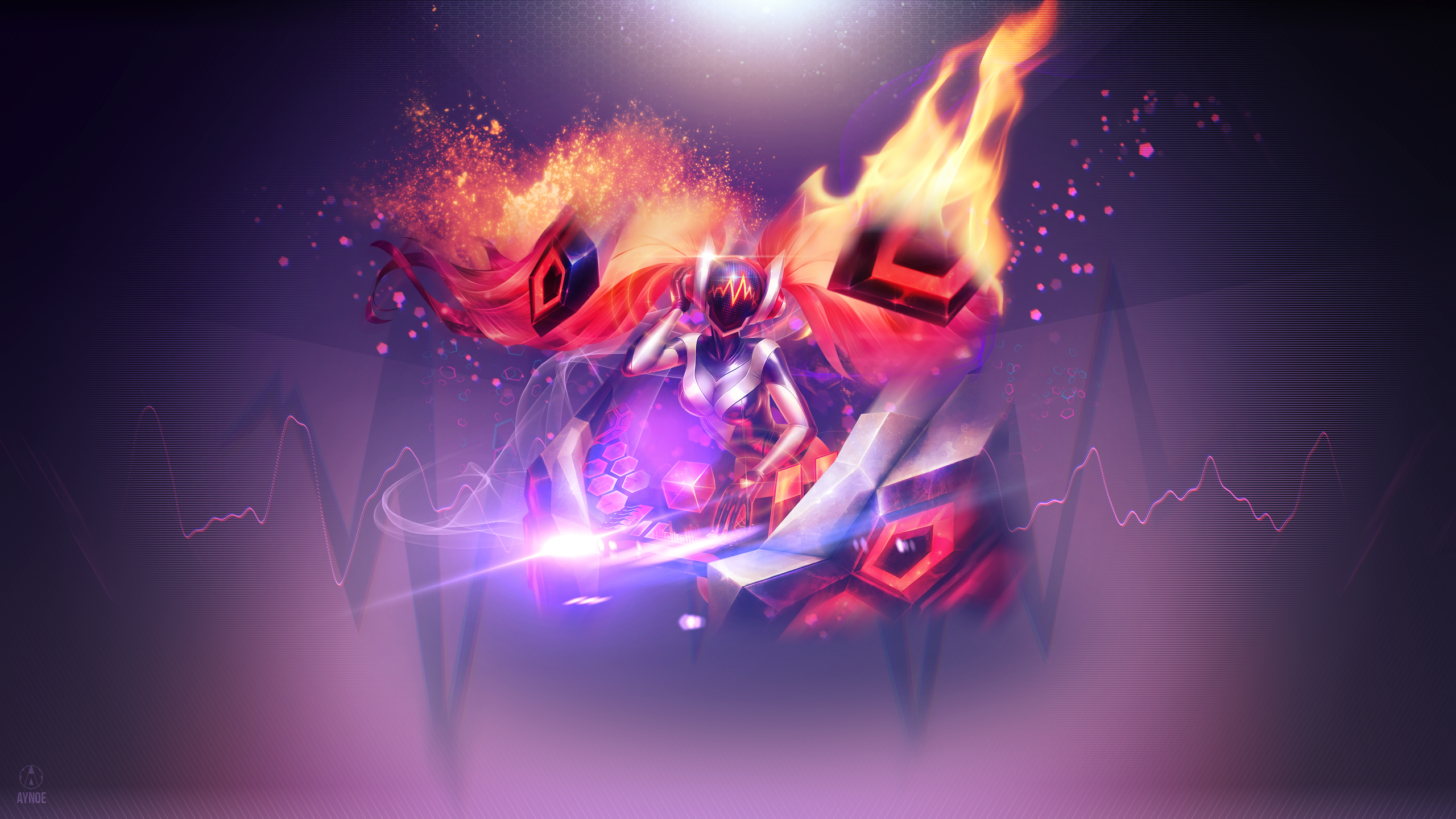 Dj Sona Concussive ~ League of legends - Wallpaper by Aynoe on DeviantArt Dj Sona Concussive ~ League of legends - Wallpaper by Aynoe on DeviantArt
