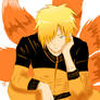 Naruto with fox tails.