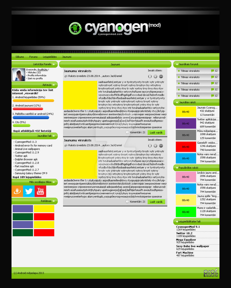 Simple Android Website Design by Prof-Designs on DeviantArt