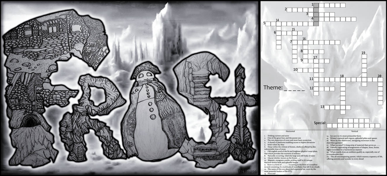 Frost Word Art Crossword Puzzle by YokTomato on DeviantArt Frost Word Art Crossword Puzzle by YokTomato on DeviantArt