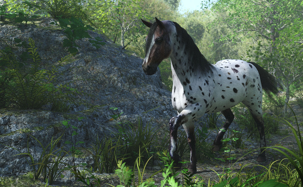 Leopard horse iray2