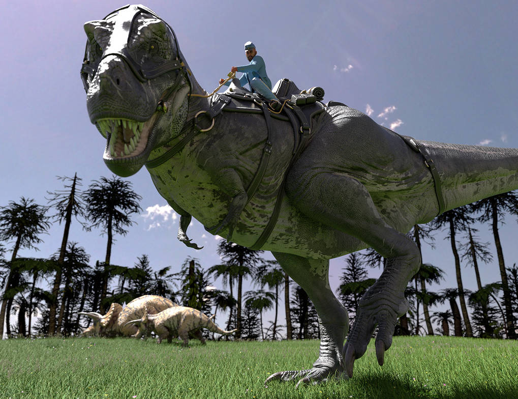 Human Riding Rex Rex Rider by Willbear on DeviantArt