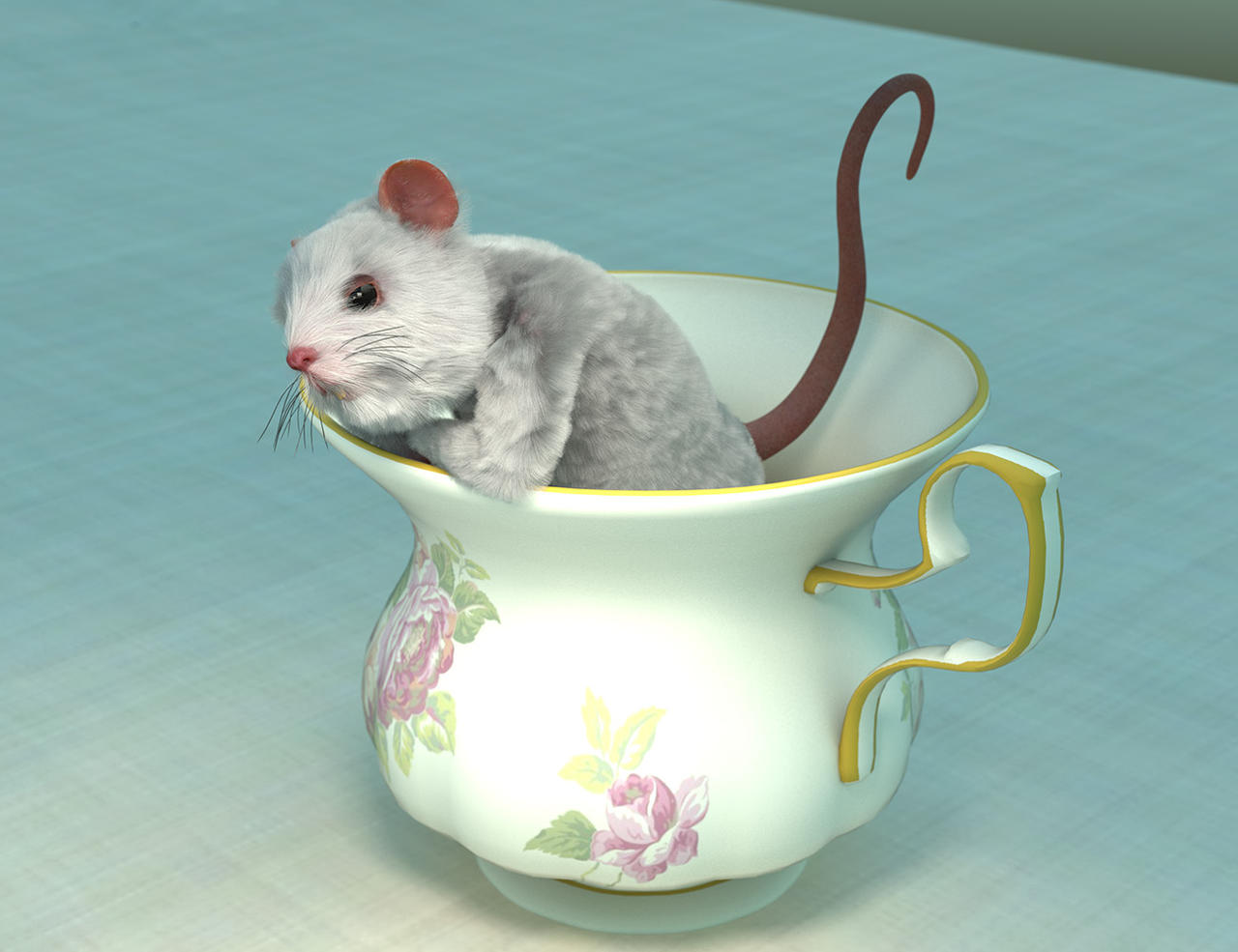 Mouse In Teacup Teacup mouse by Willbear on DeviantArt