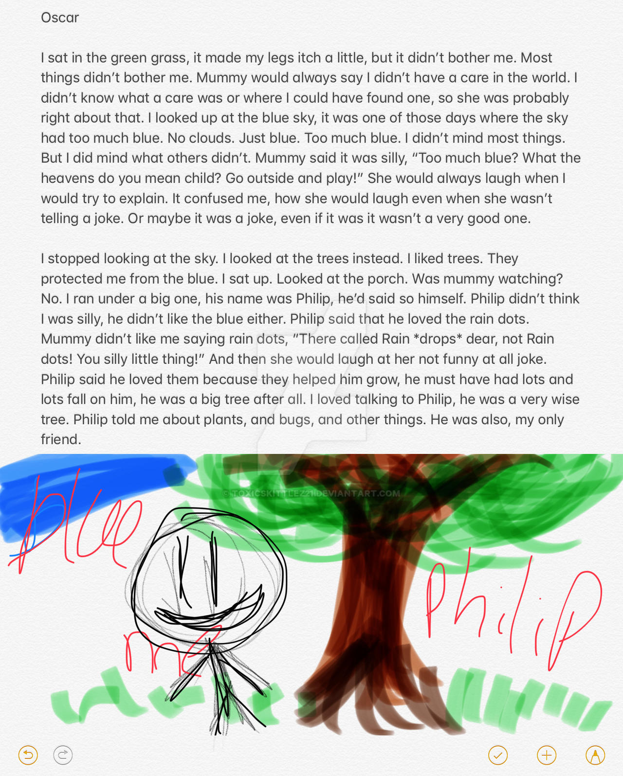 Oscar - a random short story page 1 by ToxicSkittlez21 on DeviantArt