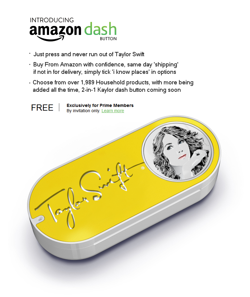 Amazon Dash Button, Taylor Swift edition