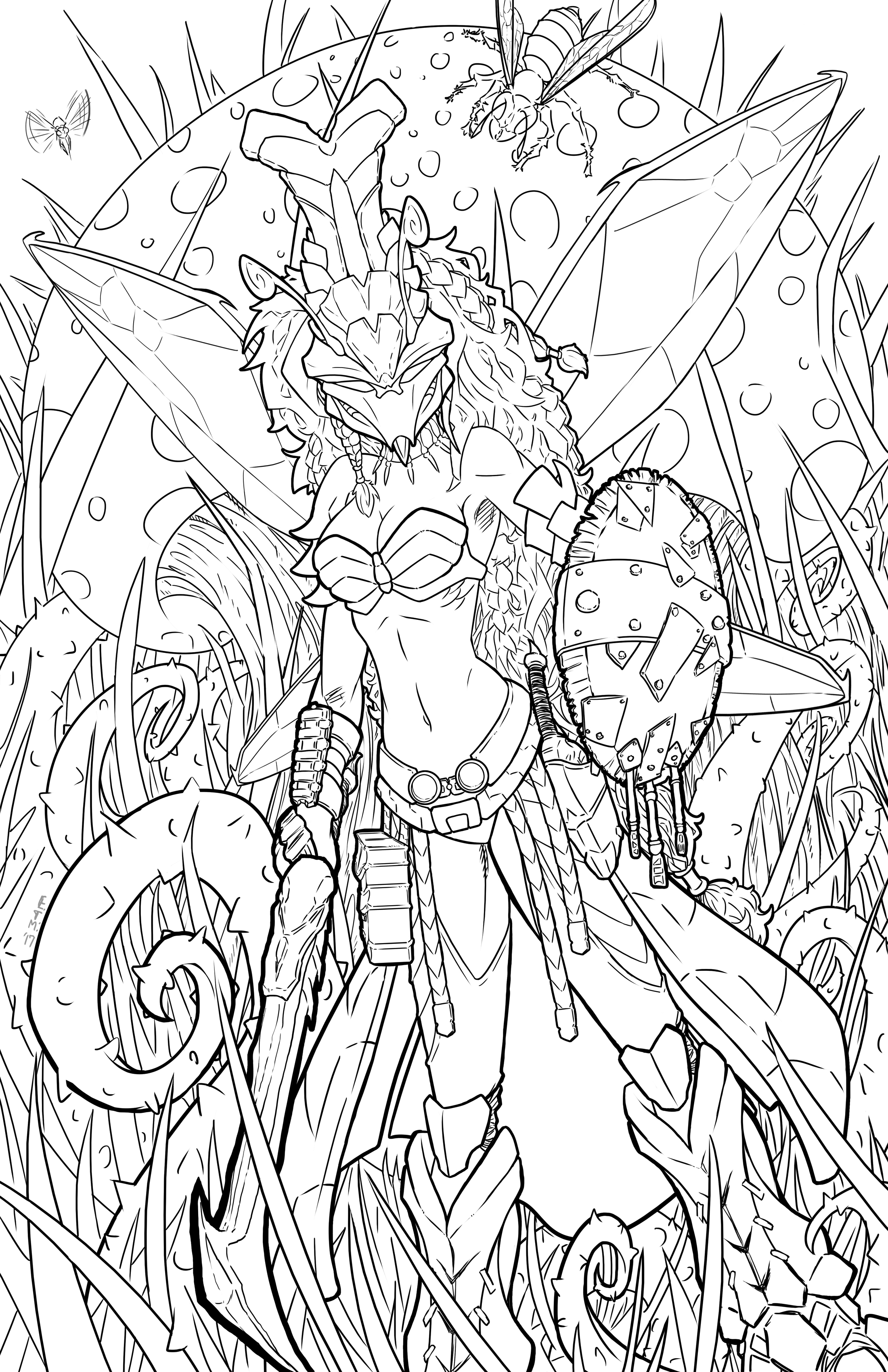 DnD - Vespidoli - line art